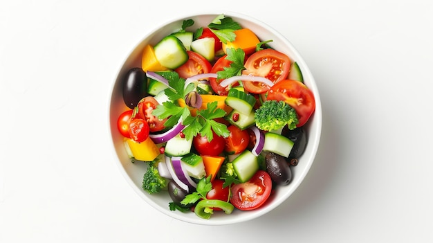 Farebná miska s čerstvým jedlom